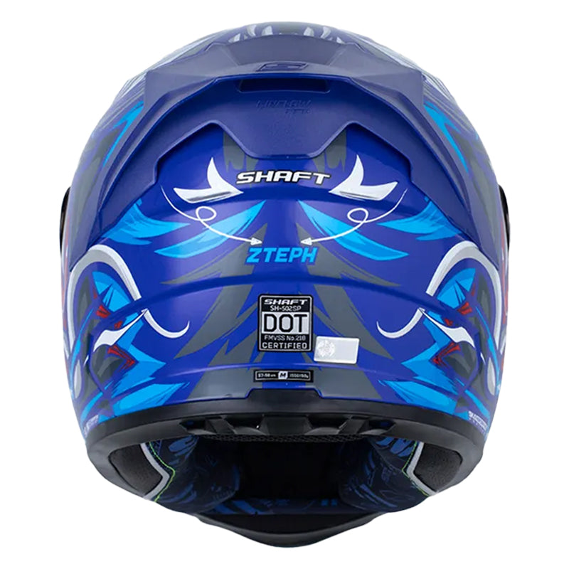 Casco Shaft 502sp Zteph Azul Visor Iridium Azul