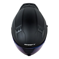 Casco Shaft 504Dv Solid Negro Gris Oscuro Visor Iridium Azul