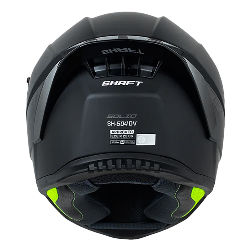 Casco Shaft 504Dv Solid Negro Gris Oscuro Visor Iridium Azul