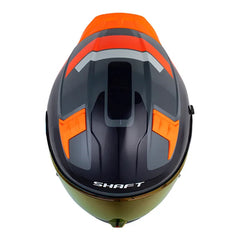 Casco Shaft 504 Lue Gris Oscuro Naranja Visor Iridium Rojo