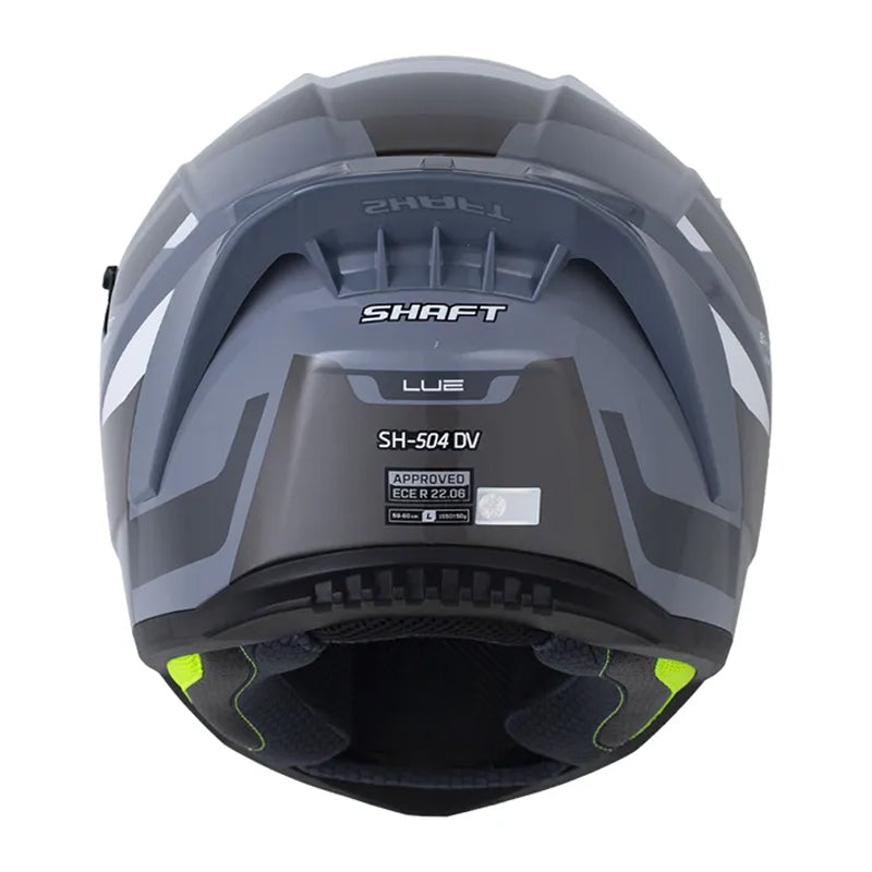 Casco Shaft 504 Lue Gris Oscuro Visor Iridium Rojo