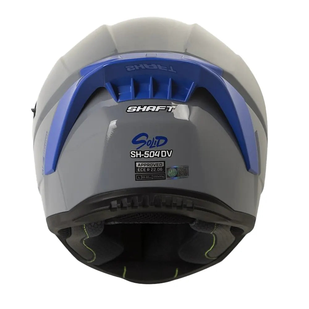 Casco Shaft 504 Solid Gris Azul Visor Azul Claro