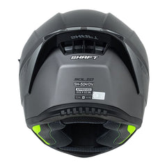 Casco Shaft 504 Solid Gris Oscuro Negro Visor Iridium Rojo