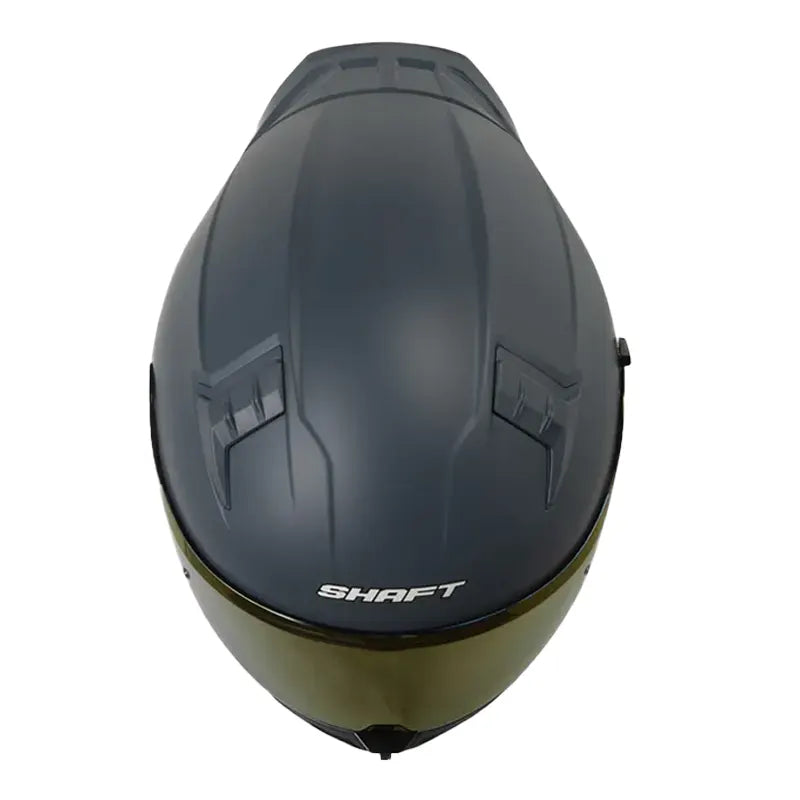 Casco Shaft 504 Solid Gris Oscuro Visor Iridium Rojo