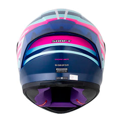 Casco Shaft 526Sp Evo Corner Azul Fucsia Visor Iridium Azul
