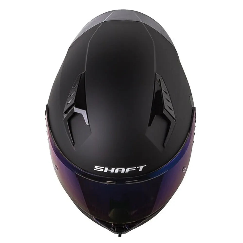 Casco Shaft 526Sp Evo Solid Negro Amarillo Neón Visor Iridium Azul