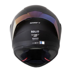 Casco Shaft 526Sp Evo Solid Negro Silver Visor Iridium Azul