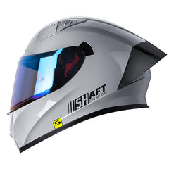 Casco Shaft 526Sp Evo Solid Silver Gris Visor Iridium Azul