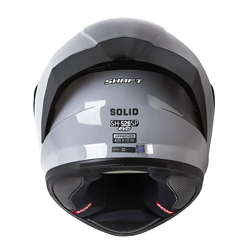 Casco Shaft 526Sp Evo Solid Silver Gris Visor Iridium Azul