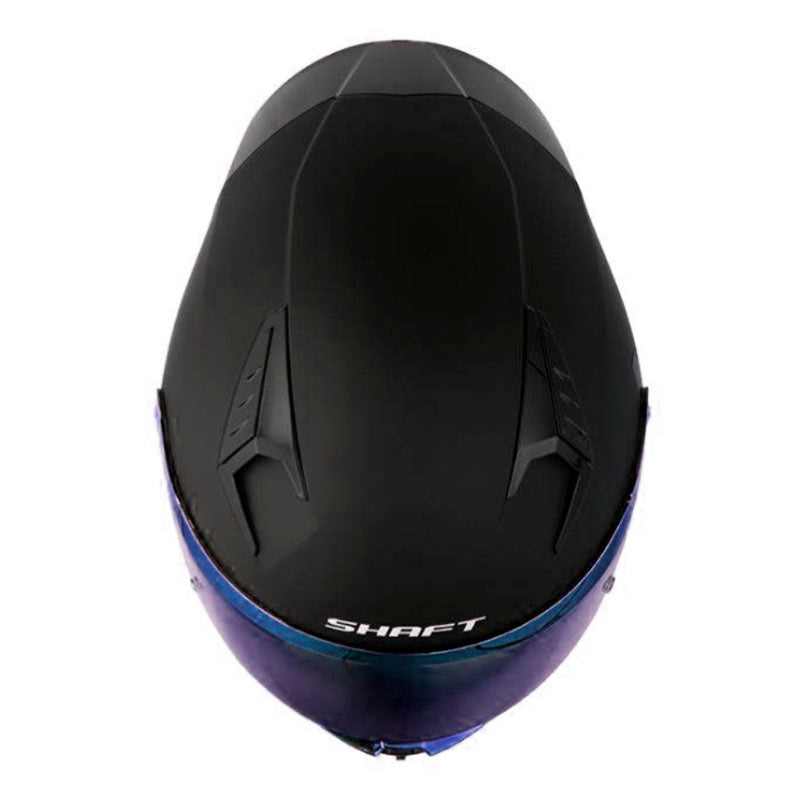 Casco Shaft 526Sp Evo Solid V2 Negro Amarillo Neon Visor Iridium Azul