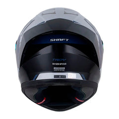 Casco Shaft 526Sp Evo Troy Gris Azul Visor Revo Rojo