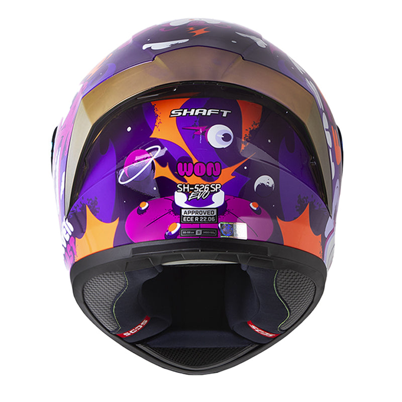 Casco Shaft 526 Sp Evo Won Morado Oscuro Fucsia Visor Revo Morado