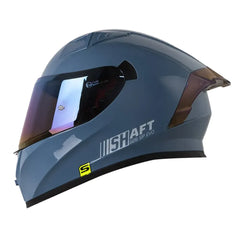 Casco Shaft 526sp Evo Solid Azul Gris Claro Visor Iridium Azul