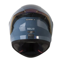 Casco Shaft 526sp Evo Solid Azul Gris Claro Visor Iridium Azul