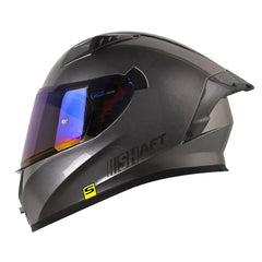 Casco Shaft 526sp Evo Solid Gris Metalico Negro Visor Iridium Azul
