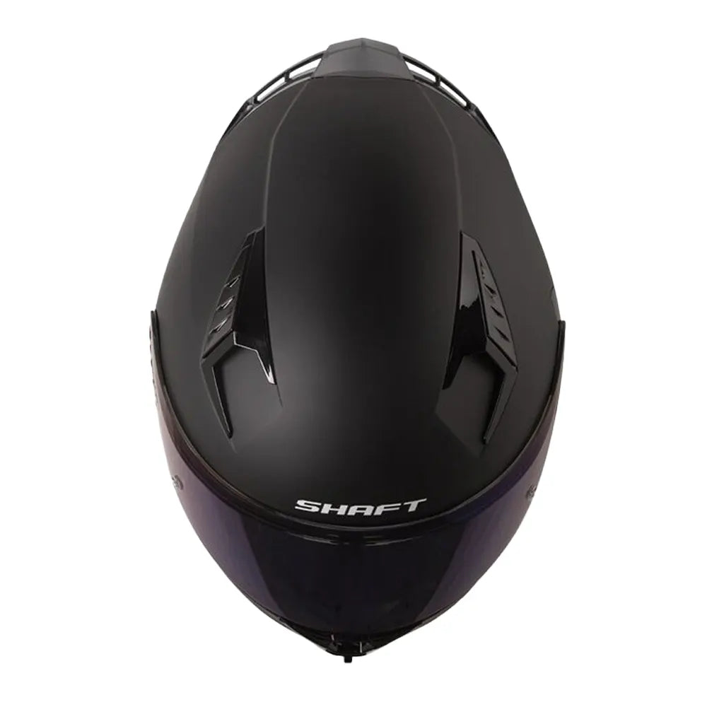 Casco Shaft 526sp Evo Solid Negro Azul Visor Iridium Azul