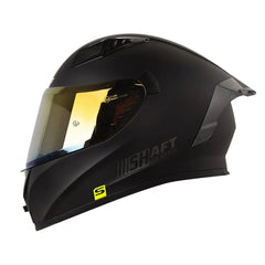 Casco Shaft 526sp Evo Solid Negro Gris Visor Iridium Rojo