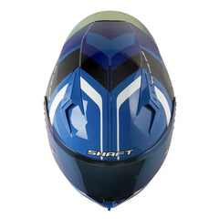 Casco Shaft 52Sp Evo Bandox Azul Blanco Visor Iridium Azul