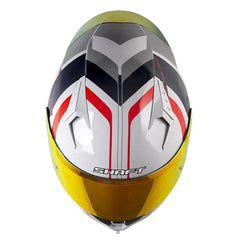 Casco Shaft 52Sp Evo Bandox Gris Visor Revo Rojo