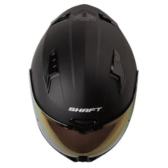 Casco Shaft 532Dv Solid Negro Rojo Visor Revo Rojo