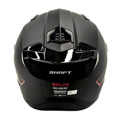 Casco Shaft 532Dv Solid Negro Rojo Visor Revo Rojo