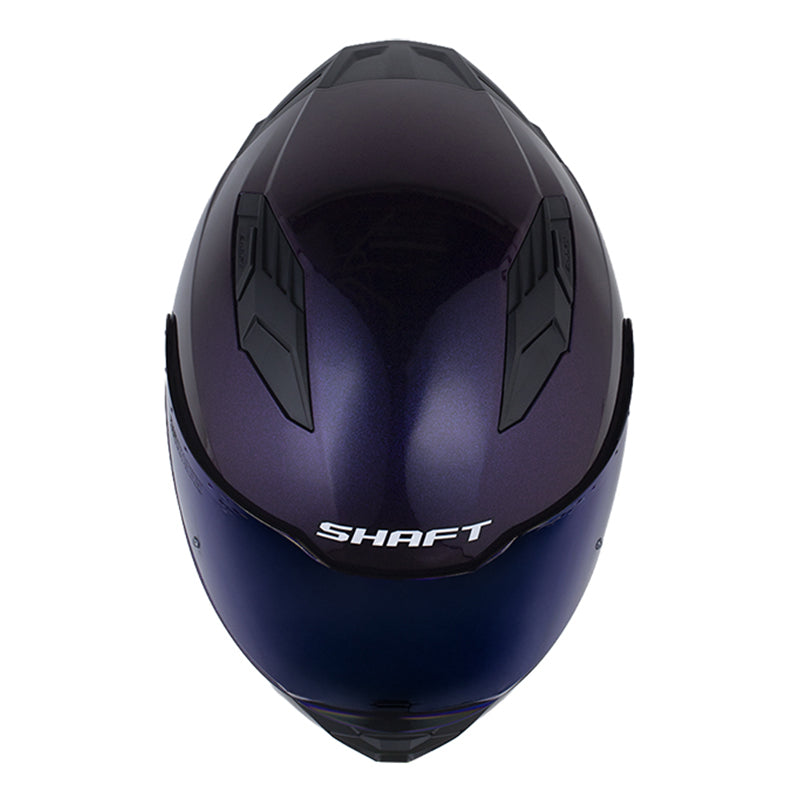 Casco Shaft 549Sp Solid Camaleon Silver Visor Iridium Azul
