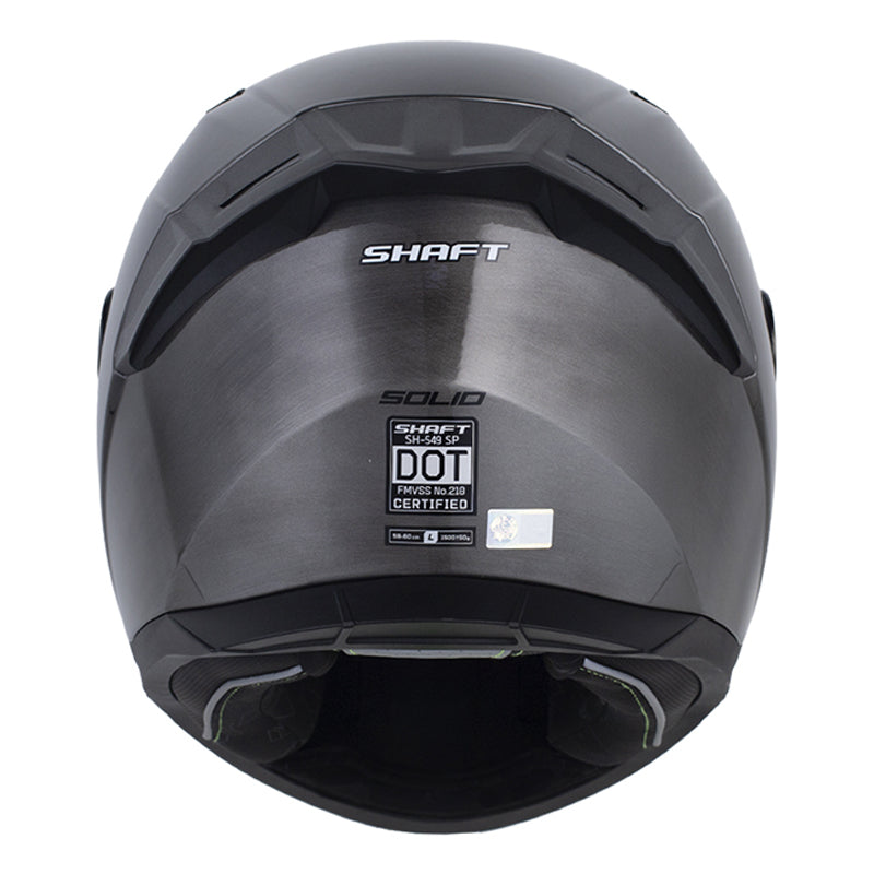 Casco Shaft 549Sp Solid Gris Metalico Negro Visor Iridium Azul