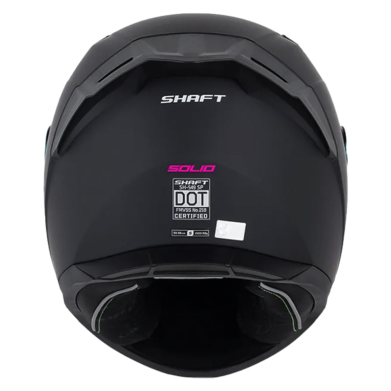 Casco Shaft 549Sp Solid Negro Fucsia Visor Revo Morado