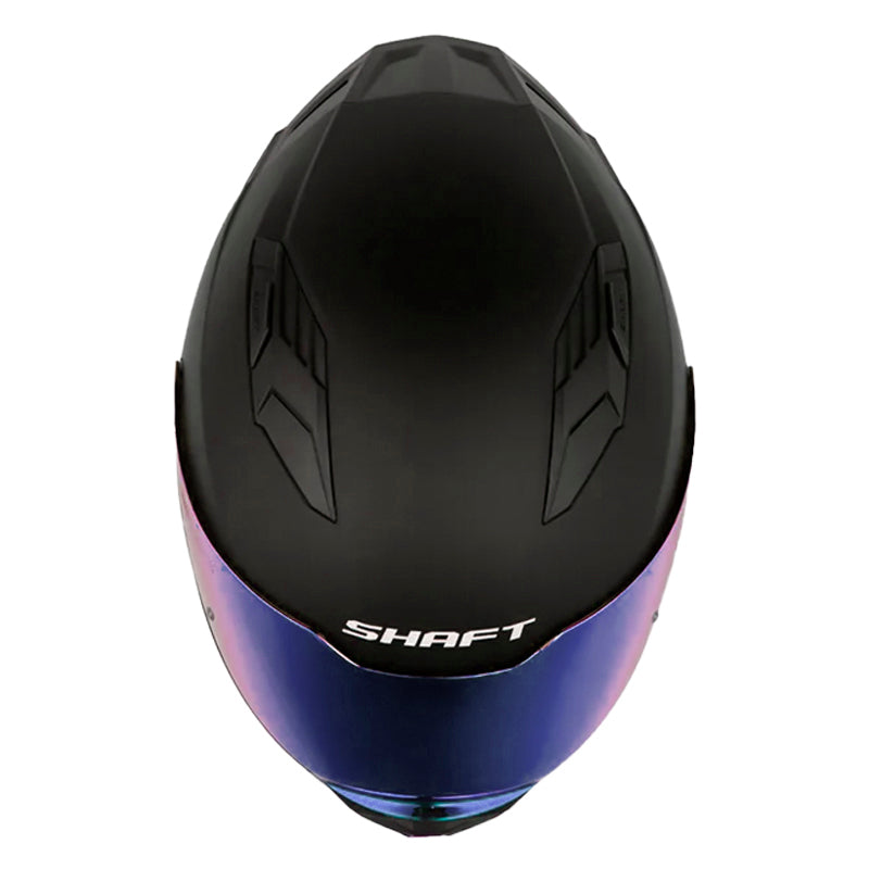 Casco Shaft 549Sp Solid Negro Gris Oscuro Visor Iridium Azul