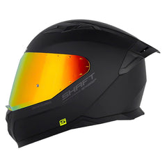 Casco Shaft 549Sp Solid Negro Gris Oscuro Visor Revo Rojo