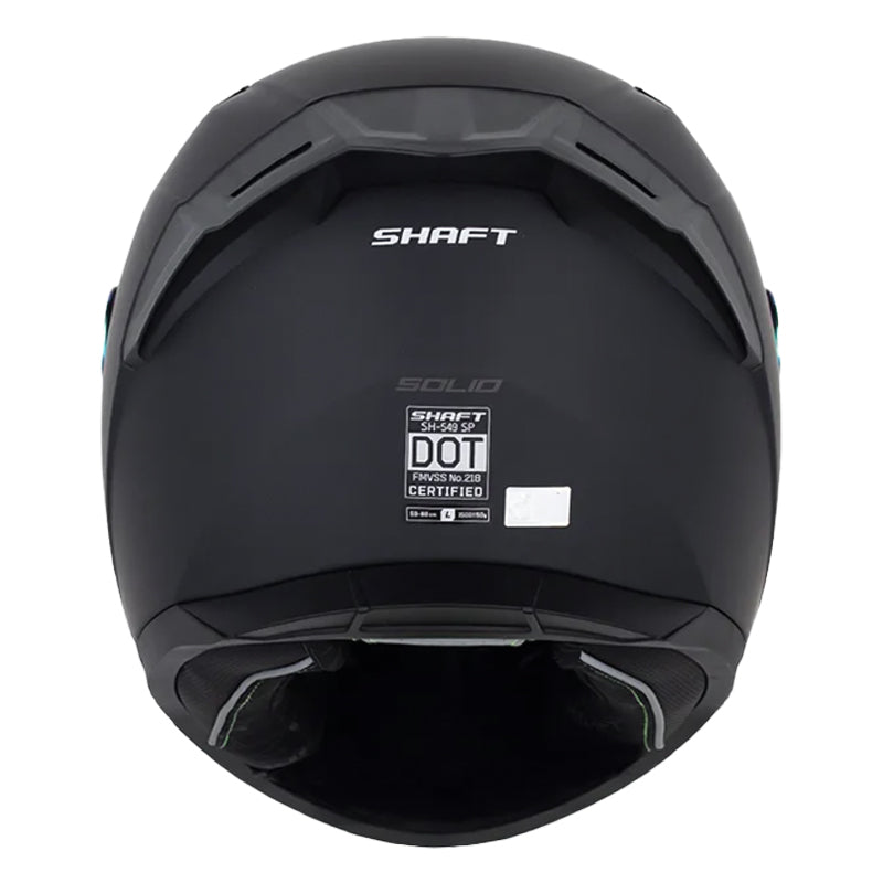 Casco Shaft 549Sp Solid Negro Gris Oscuro Visor Revo Rojo