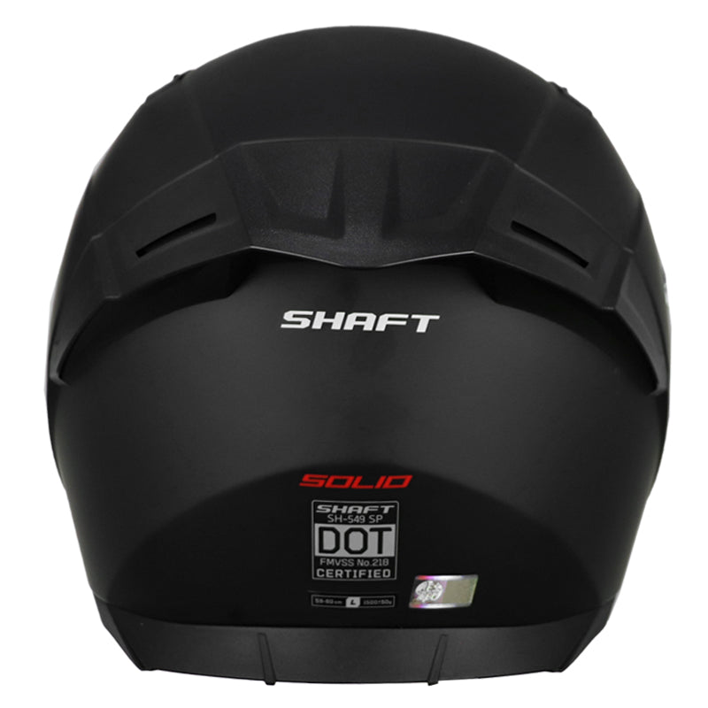 Casco Shaft 549Sp Solid Negro Rojo Visor Revo Rojo