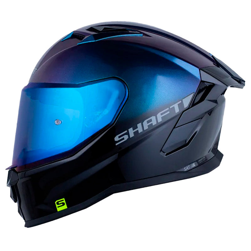 Casco Shaft 556 Taipan Solid Sunset Camaleon Gris Visor Iridium Azul