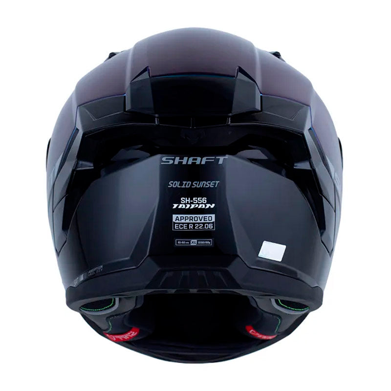 Casco Shaft 556 Taipan Solid Sunset Camaleon Gris Visor Iridium Azul