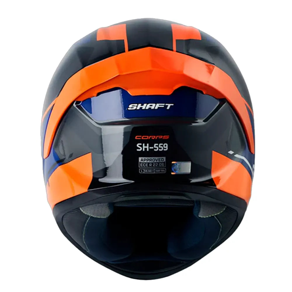 Casco Shaft 559 Corps Gris Oscuro Naranja Visor Iridium Rojo