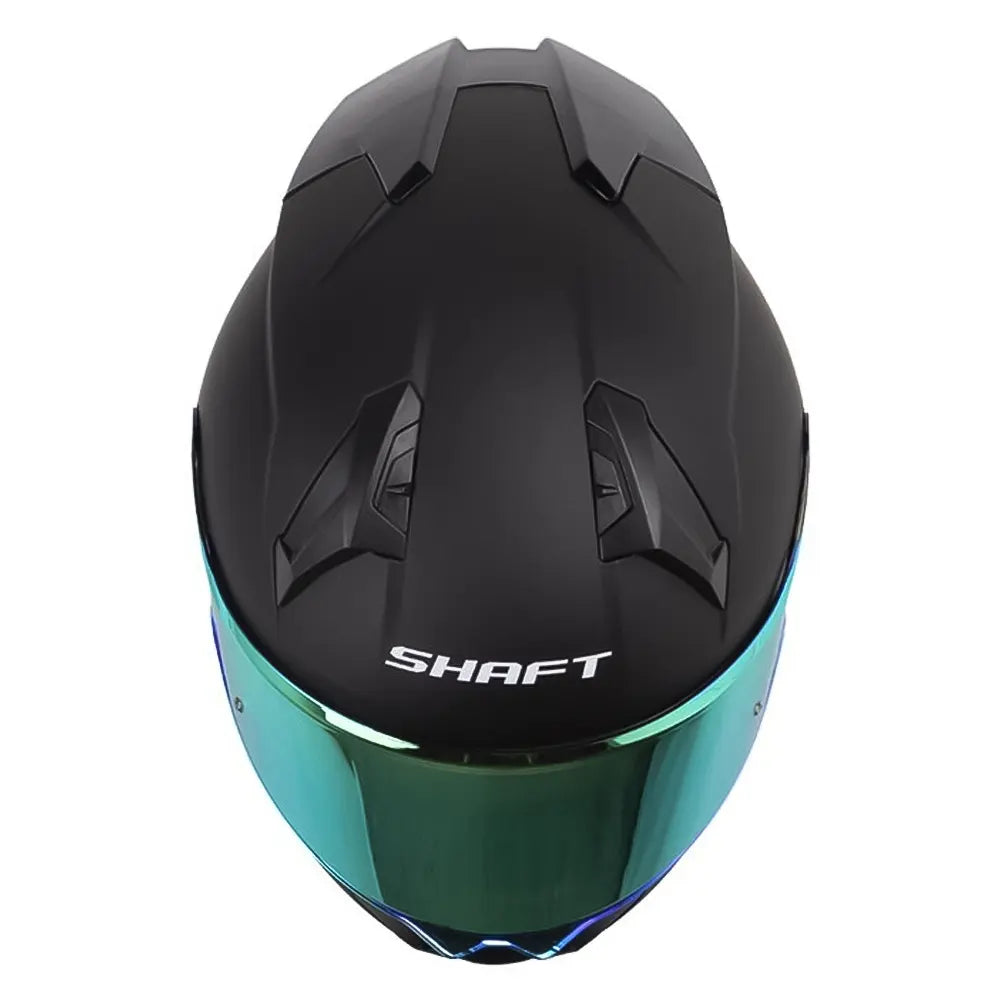 Casco Shaft 560 Evo Solid Negro Dorado Visor Revo Dorado