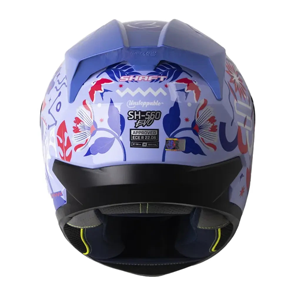Casco Shaft 560 Evo Unstoppable Morado Claro Blanco Visor Iridium Silver