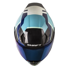 Casco Shaft 562 R Born Azul Oscuro Turquesa Visor Iridium Azul
