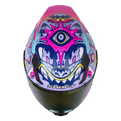 Casco Shaft 562 R Maniac_X Fucsia Morado Visor Iridium Morado