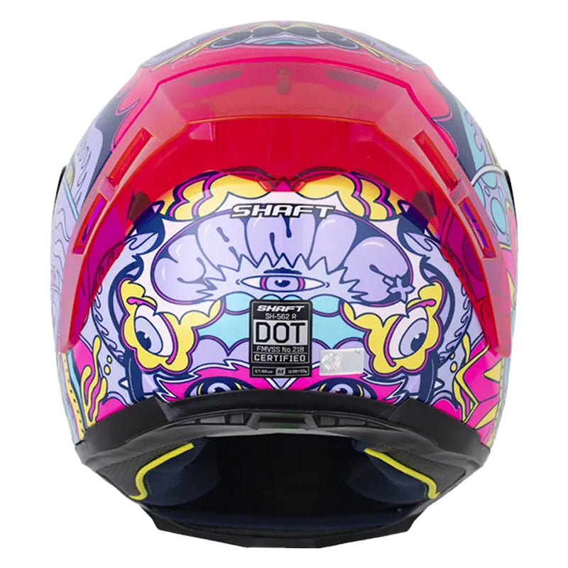 Casco Shaft 562 R Maniac_X Fucsia Morado Visor Iridium Morado