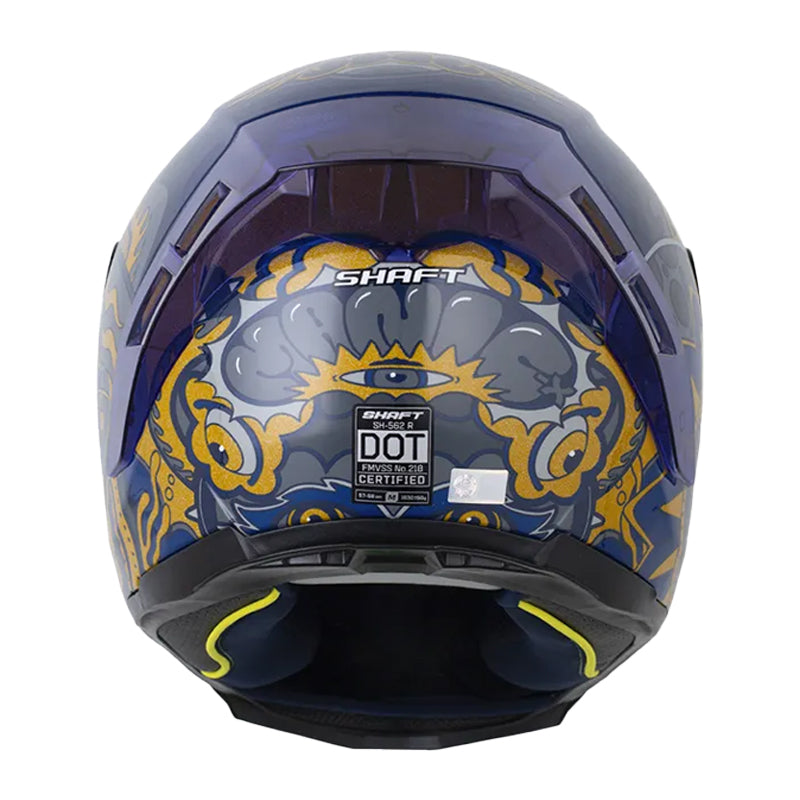 Casco Shaft 562 R Manic_X Azul Oscuro Gris Visor Iridium Azul