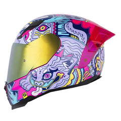 Casco Shaft 562 R Manic_X Fucsia Morado Visor Iridium Morado