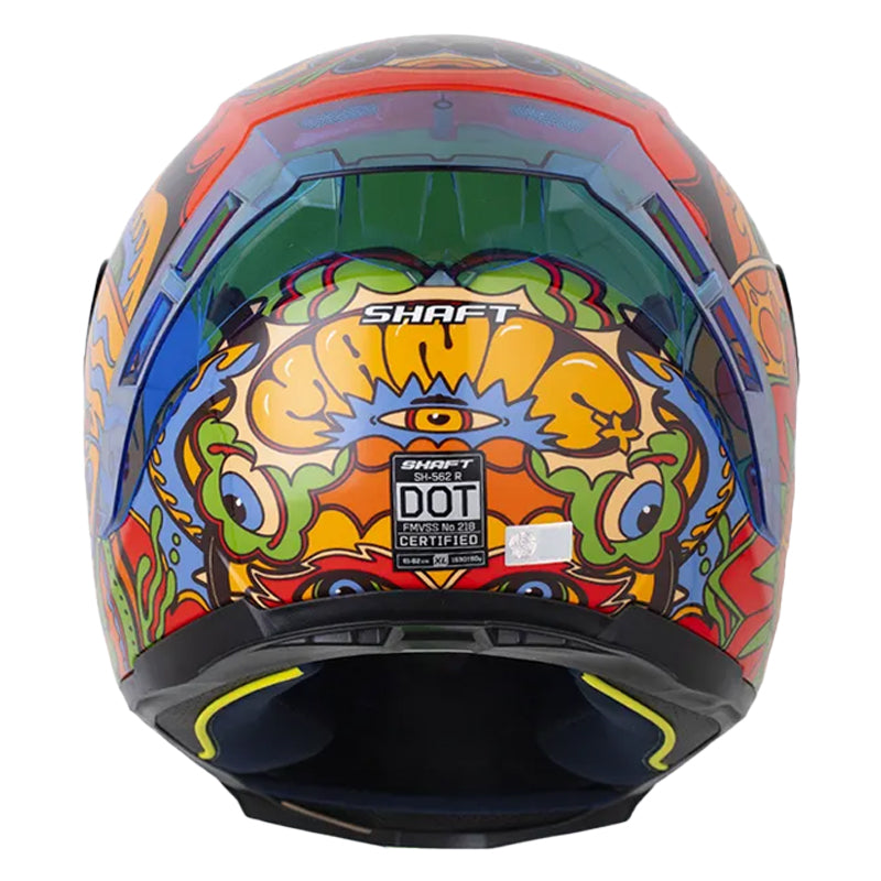 Casco Shaft 562 R Manic_X Rojo Naranja Visor Iridium Azul