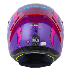 Casco Shaft 562 R Old School Morado Fuscia Visor Iridium Azul