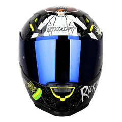 Casco Shaft 562 R_Season 3 Negro Full Color Visor Iridium Azul