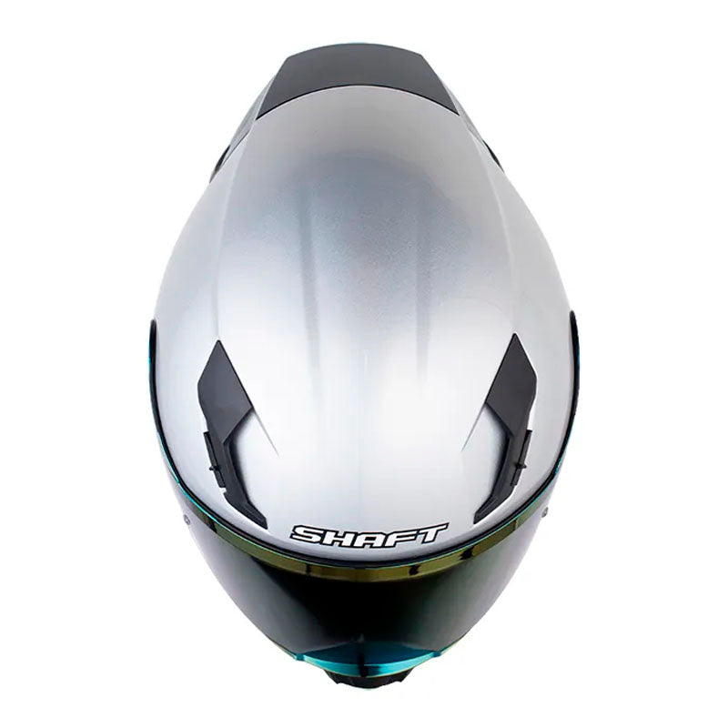 Casco Shaft 562 R Solid Camaleon Blanco Gris Visor Revo Rojo