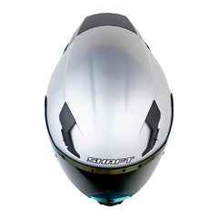 Casco Shaft 562 R Solid Camaleon Blanco Gris Visor Revo Rojo