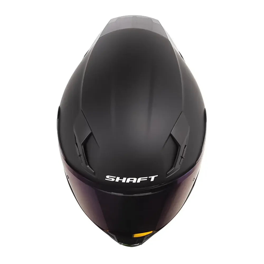 Casco Shaft 562 R_Solid Negro Amarillo Neón Visor Iridium Azul