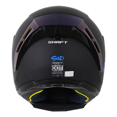 Casco Shaft 562 R_Solid Negro Azul Visor Iridium Azul