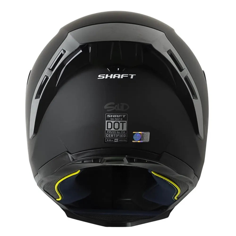 Casco Shaft 562 R_Solid Negro Gris Visor Iridium Azul